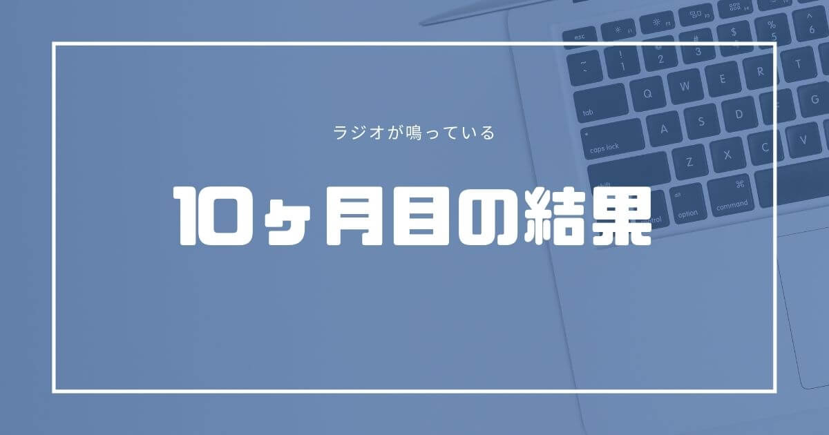 【Wordpress】雑記ブログ運営10ヶ月目の結果